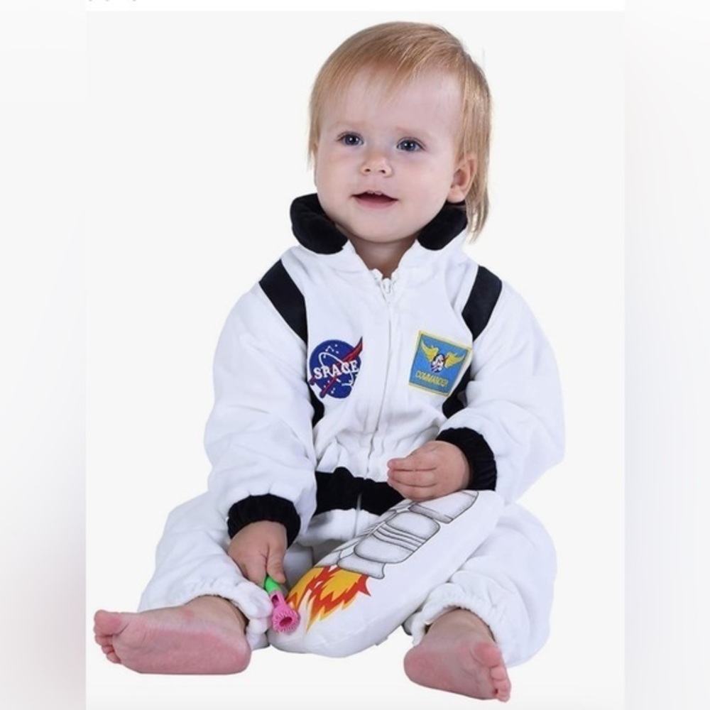 Astronaut costume baby White Space Commander Baby Jumpsuit 3-6 months